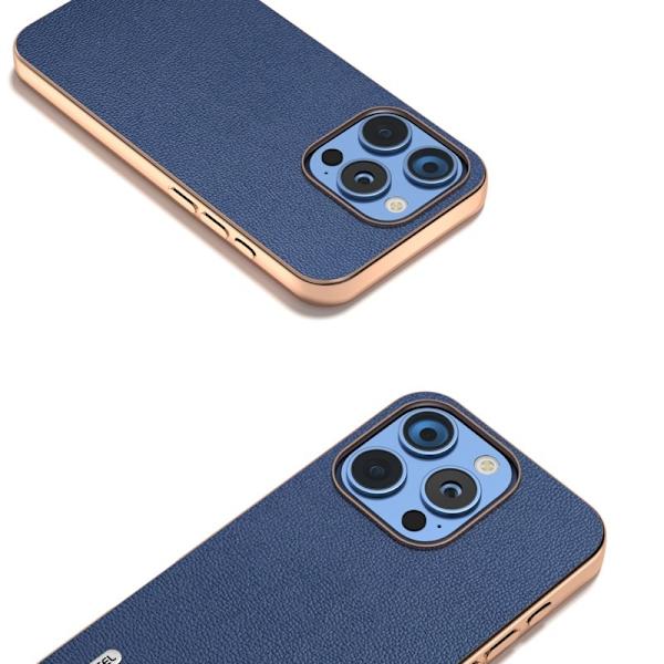 ABEEL Mobilskal till iPhone 16 Pro Max Äkta Läder Blå