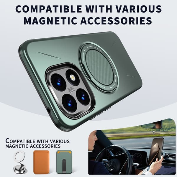 Mobilskal till Xiaomi 15T Magsafe Rotating Kickstand TPU + PC Grön