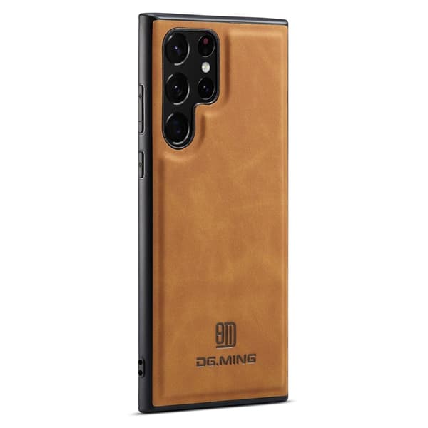 DG.Ming Mobilskal för Samsung Galaxy S26 Ultra Konstläder PC + TPU - Brun