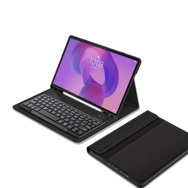 Tech-Protect Lenovo Idea Tab Pro-taske med engelsk tastatur Svart