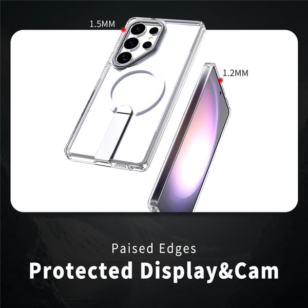 Mobilskal till Galaxy S25 Ultra MagSafe Kickstativ Acrylic Transparent