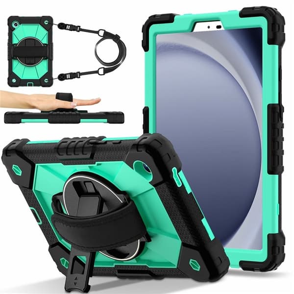 Mobilskal till Galaxy Tab A11 Kickstand - Svart/Mint Grön Grön