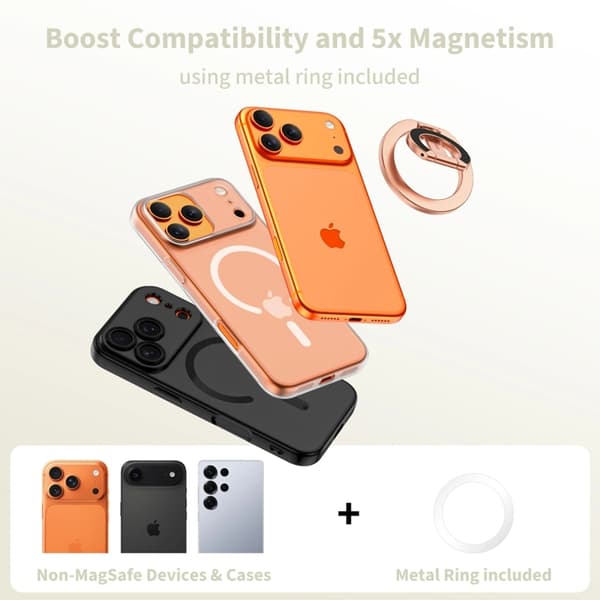 Tech-Protect Magsafe mobil magnetisk ringholder LAMANO Roséguld