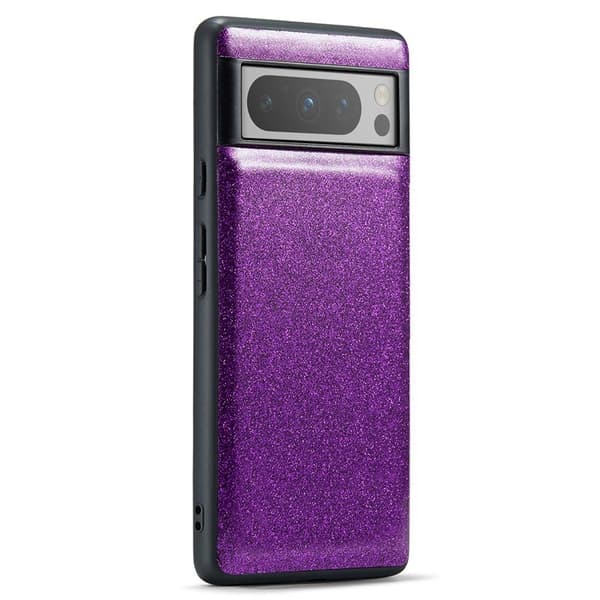 DG.MING Mobilskal till Google Pixel 8 Pro Glitter PU Läder - Lila