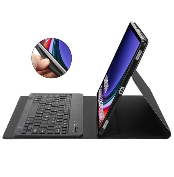 Tech-Protect Galaxy Tab S9 FE taske med engelsk tastatur Svart