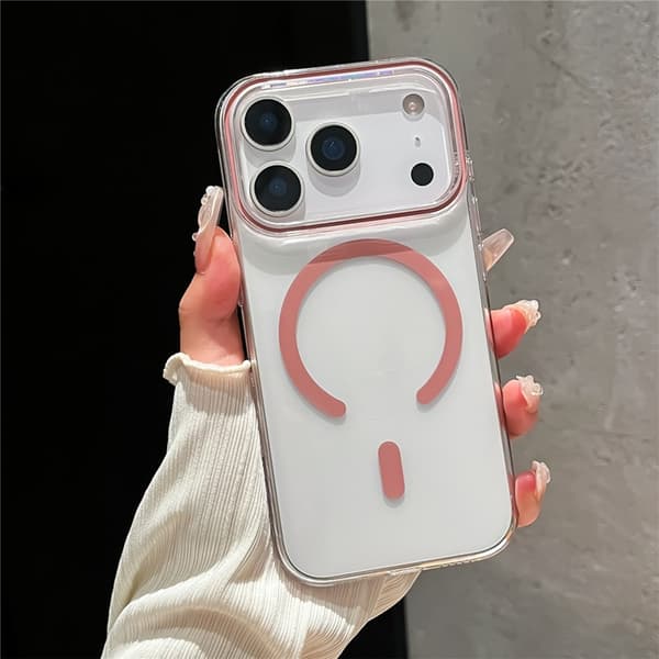 Mobilskal till iPhone 17 Pro Max MagSafe TPU + PC - Rosa Rosa