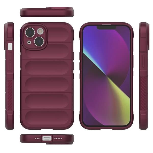 iPhone 14 Plus Skal Magic Shield Flexible Armored - Burgundy Rödbrun