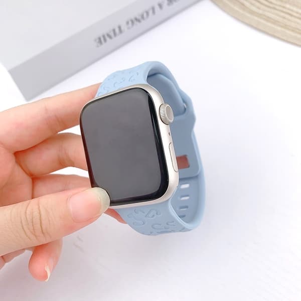 Apple Watch (38/40/41mm) Armband Leopard Texture - Blå Blå