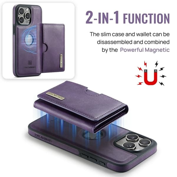 DG.MING M6 Series Mobilskal till iPhone 14 Pro Max Magnetiskt Lila