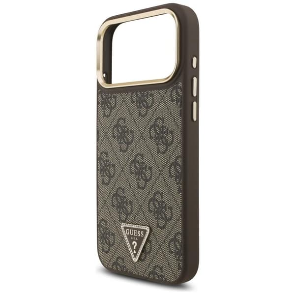 Guess Mobilskal till iPhone 17 Pro Max MagSafe 4G Triangle Logo - Brun Guld Brun