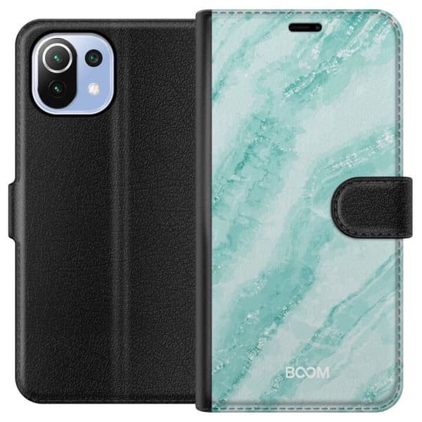 Pungcover til Xiaomi Mi 11 Lite med Mint Marble