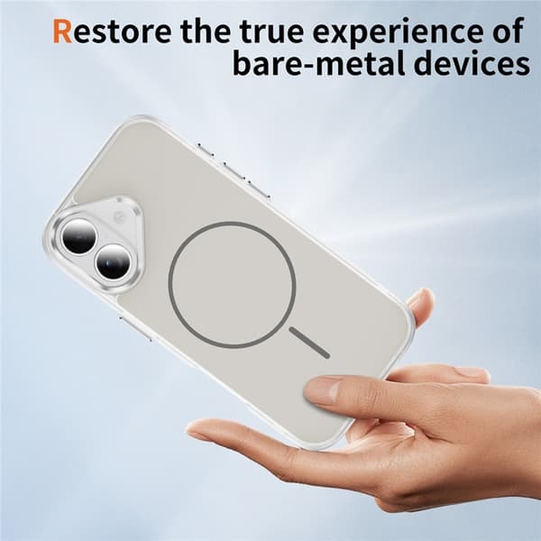 Mobilskal till iPhone 17 MagSafe Skin Touch TPU PC - Vit Vit