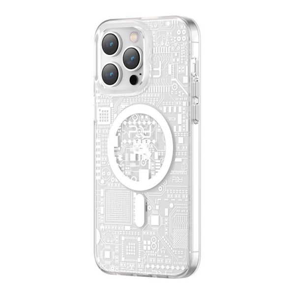 Kingxbar iPhone 14 Pro Cover Magsafe PQY Geek - Sølv