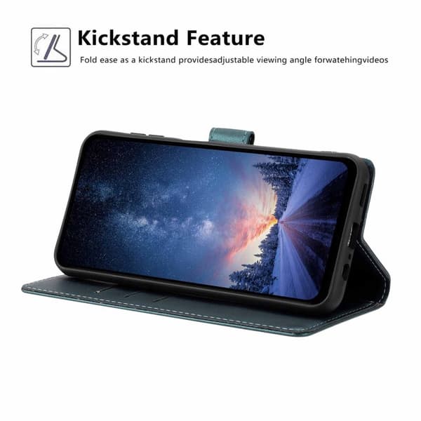 Plånboksfodral för Samsung Galaxy S26 Konstläder Ställ - Svartgrön