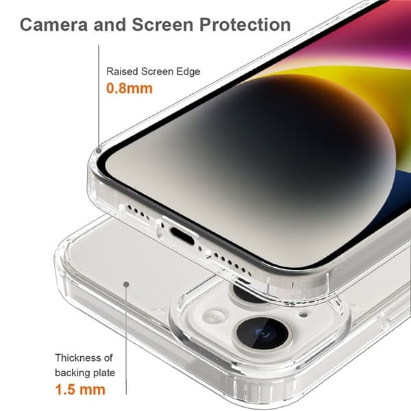 BOOM Mobilskal till iPhone 15 Plus Acrylic TPU - Clear Transparent