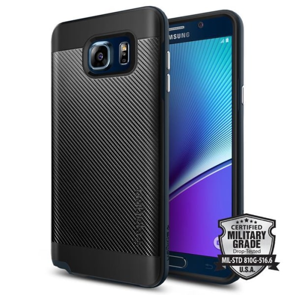 SPIGEN Neo Hybrid Carbon -kuori Samsung Galaxy Note 5 -puhelimelle - metallia