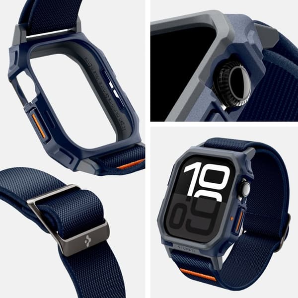 Spigen Apple Watch 10 (46mm) Armband Lite Fit Pro - Marinblå Blå