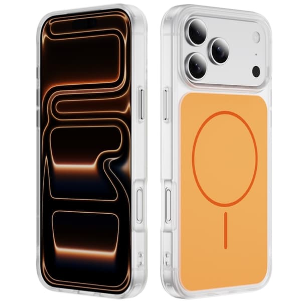 Mobilskal till iPhone 17 Pro MagSafe Skin Touch TPU PC - Orange Orange