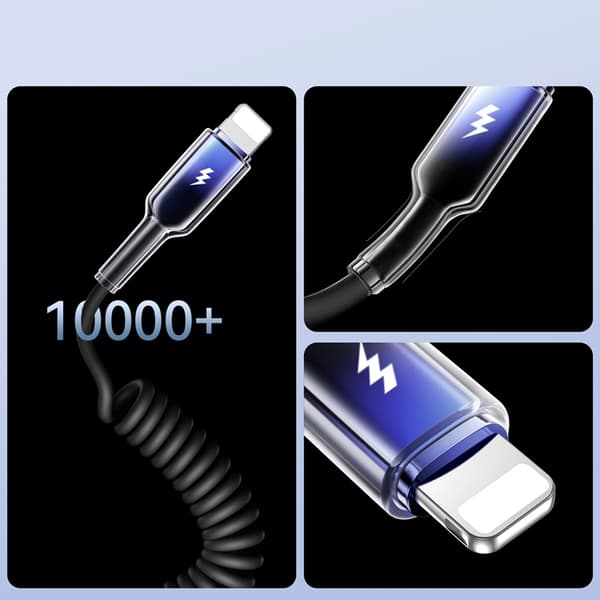 Joyroom S-A43 USB-A - Lightning 3A Kabel 1.5m Crystal Clear Black