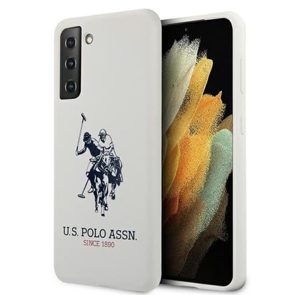 US Polo Silicone Logo Skal Galaxy S21 Plus - Vit White