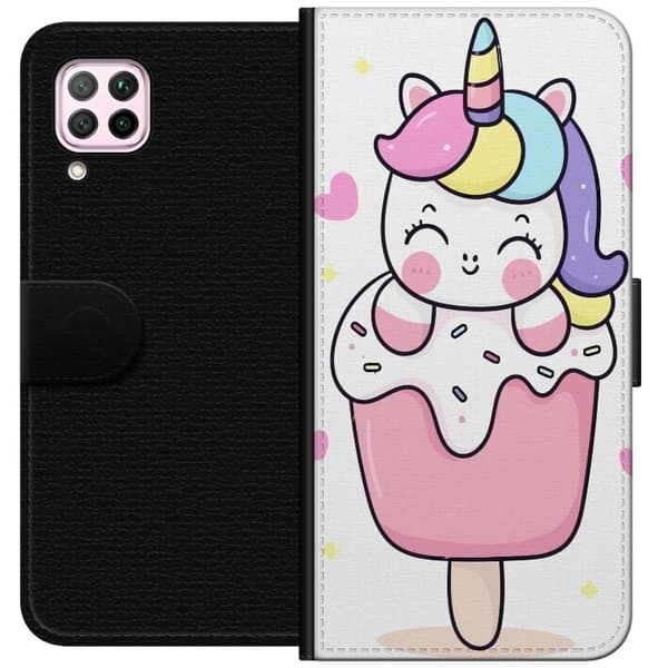 Pung Taske til Huawei P40 lite med Happy Unicorn