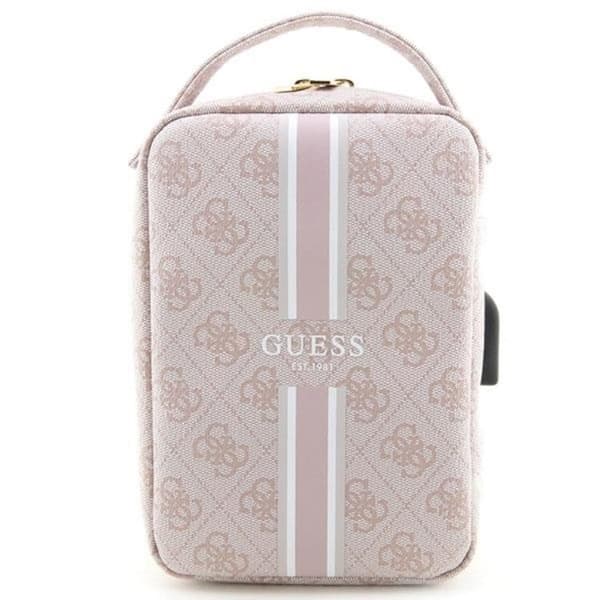 Guess Organizer Taske 4G Printed Stripes - Rosa Rosa