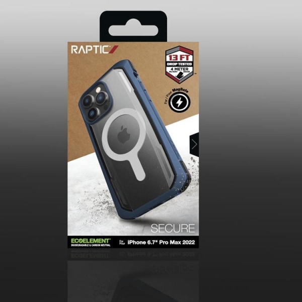 Raptic iPhone 14 Pro Case Magsafe Secure Armored - sininen