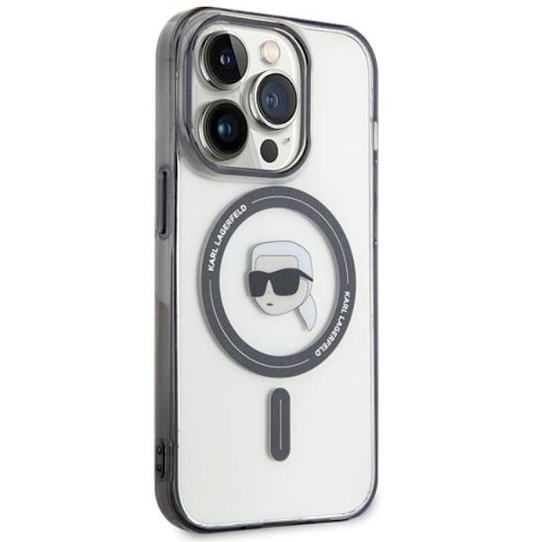 Karl Lagerfeld iPhone 15 Plus Mobilskal Magsafe IML Karl`s Head