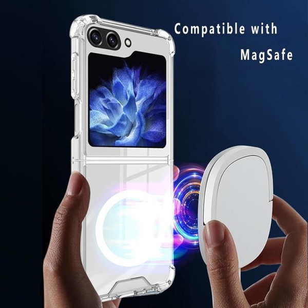 Boom Galaxy Z Flip 5 -matkapuhelinkotelo Magsafe iskunkestävä - kirkas