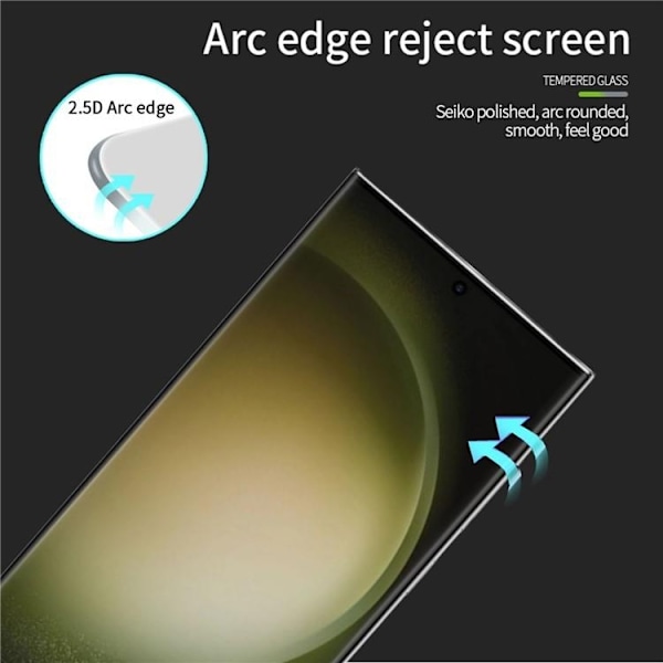 [1-PACK] Galaxy S24 Plus Härdat Glas Skärmskydd - Svart