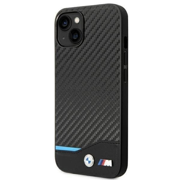 BMW iPhone 14 Plus Skal Læder Carbon - Sort Black
