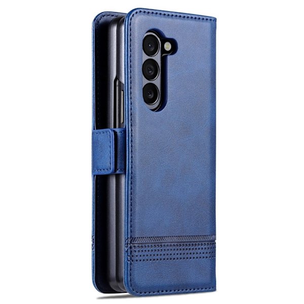 AZNS Samsung Galaxy Z Fold6 Plånboksfodral Konstläder - Blå