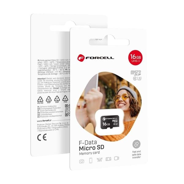 Forcell F-DATA 16GB Minneskort microSD UHS-I U3 class 10