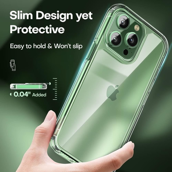 [6in1] BOOM iPhone 14 Pro Skal - Kameralinsskydd - Härdat Glas -