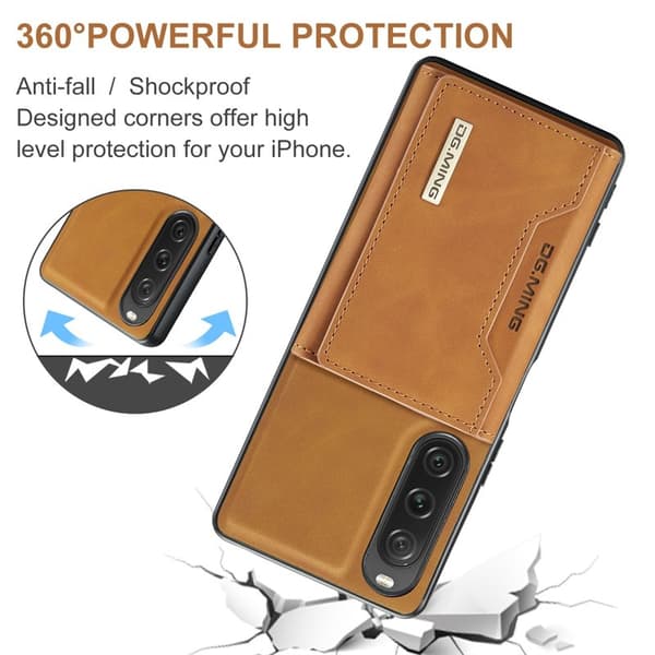DG.MING M2 Series Mobilskal till Sony Xperia 10 V Shockproof Brun