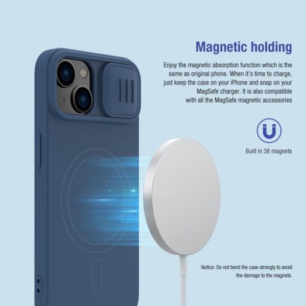 Nillkin iPhone 14 etui Magsafe Magnetic - Sort