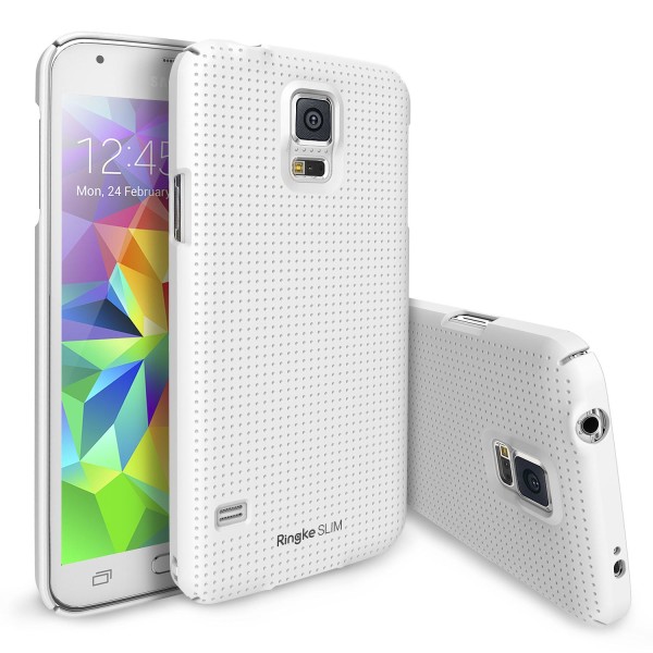 Ringke Dot Slim Cover til Samsung Galaxy S5 (Hvid) White
