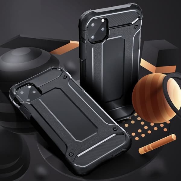 Galaxy A12/M12 Cover Forcell Armor Hårdplast - Sort Black