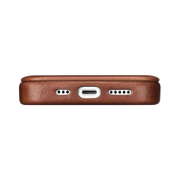 iCarer iPhone 14 Plus Plånboksfodral Magsafe Läder - Brun Brun