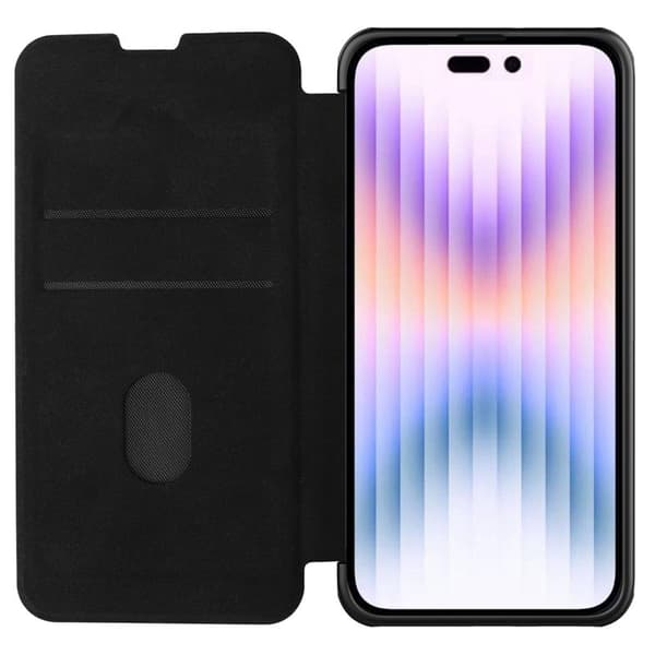 NILLKIN Qin Pro Mobilskal till iPhone 14 Pro PU Läder Svart