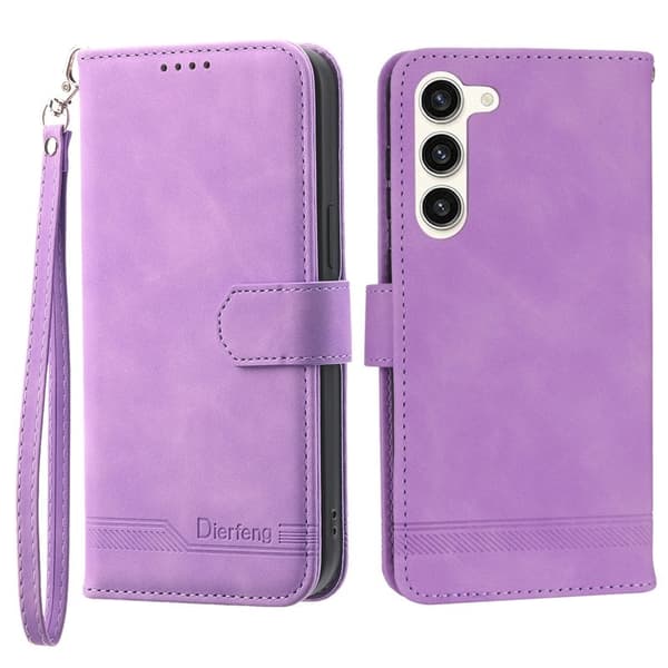 DIERFENG DF-03 Plånboksfodral för Samsung Galaxy S23+ - Konstläder - Lila