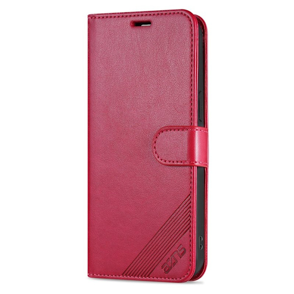 AZNS iPhone 16e Plånboksfodral Anti-Scratch Konstläder - Röd