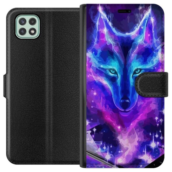 Pung Taske til Samsung Galaxy A22 5G med Neon Wolf