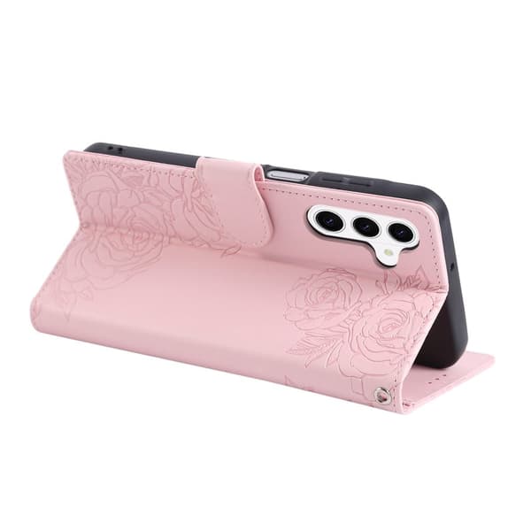 Plånboksfodral för Samsung Galaxy S26 Plus Konstläder 3 kortfack - Roséguld