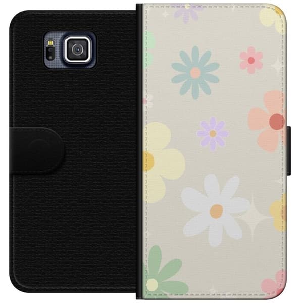 Plånboksfodral till Samsung Galaxy Alpha med fejdande blommor