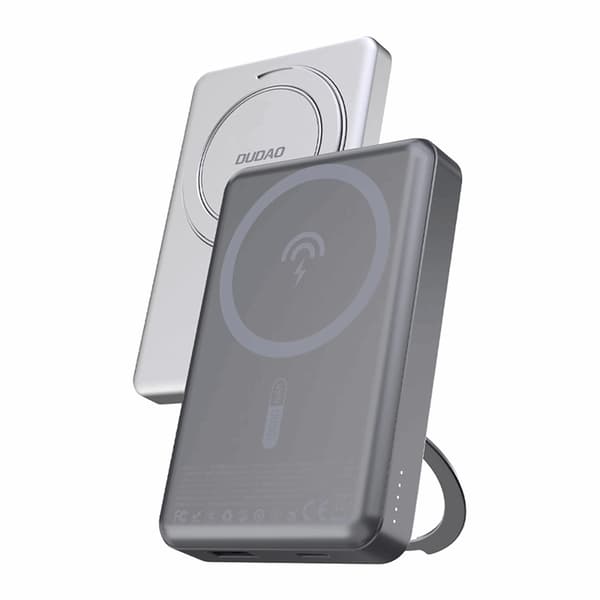Dudao Magsafe Powerbank 10000mAh 22.5W K28 PD Ringstativ Silver