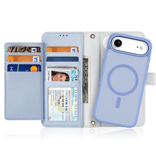 DUX DUCIS Lawa Series Plånboksfodral iPhone Air Äkta läder Blå
