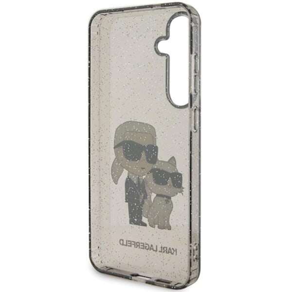 Karl Lagerfeld Galaxy S24 Plus Mobilskal Glitter Karl & Choupette Svart