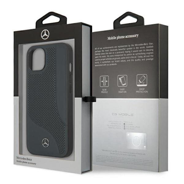 Mercedes iPhone 13 Mini Skal Läder - Marinblå