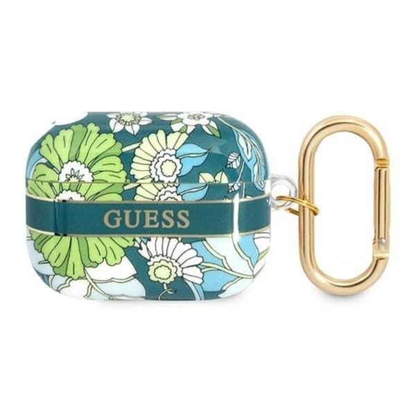 Guess AirPods Pro Skal Flower Strap Collection - Vihreä Grön